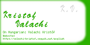 kristof valachi business card