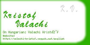 kristof valachi business card